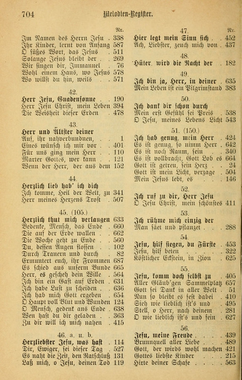 Gesangbuch in Mennoniten-Gemeinden in Kirche und Haus (4th ed.) page 704