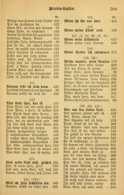 Gesangbuch in Mennoniten-Gemeinden in Kirche und Haus (4th ed.) page 709