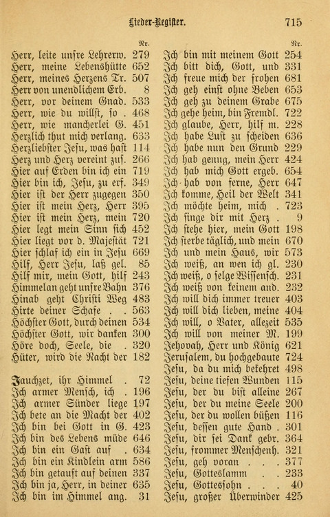 Gesangbuch in Mennoniten-Gemeinden in Kirche und Haus (4th ed.) page 715