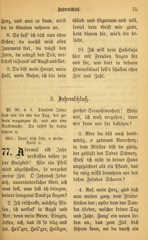 Gesangbuch in Mennoniten-Gemeinden in Kirche und Haus (4th ed.) page 75