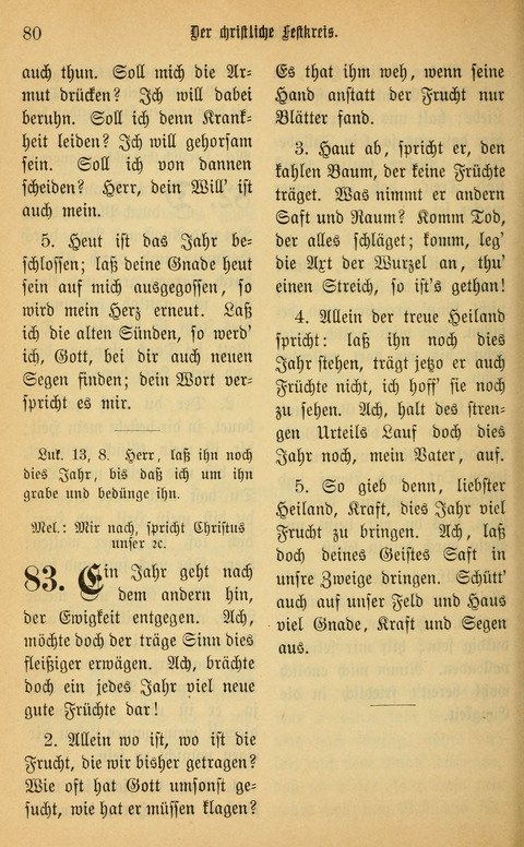 Gesangbuch in Mennoniten-Gemeinden in Kirche und Haus (4th ed.) page 80
