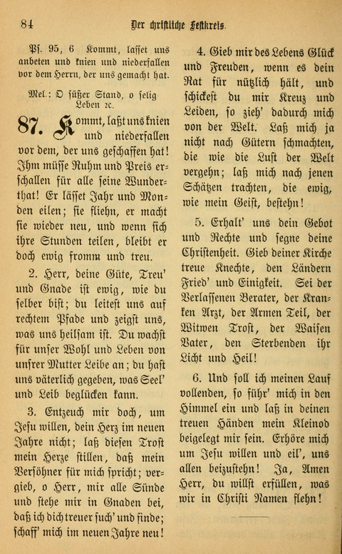Gesangbuch in Mennoniten-Gemeinden in Kirche und Haus (4th ed.) page 84