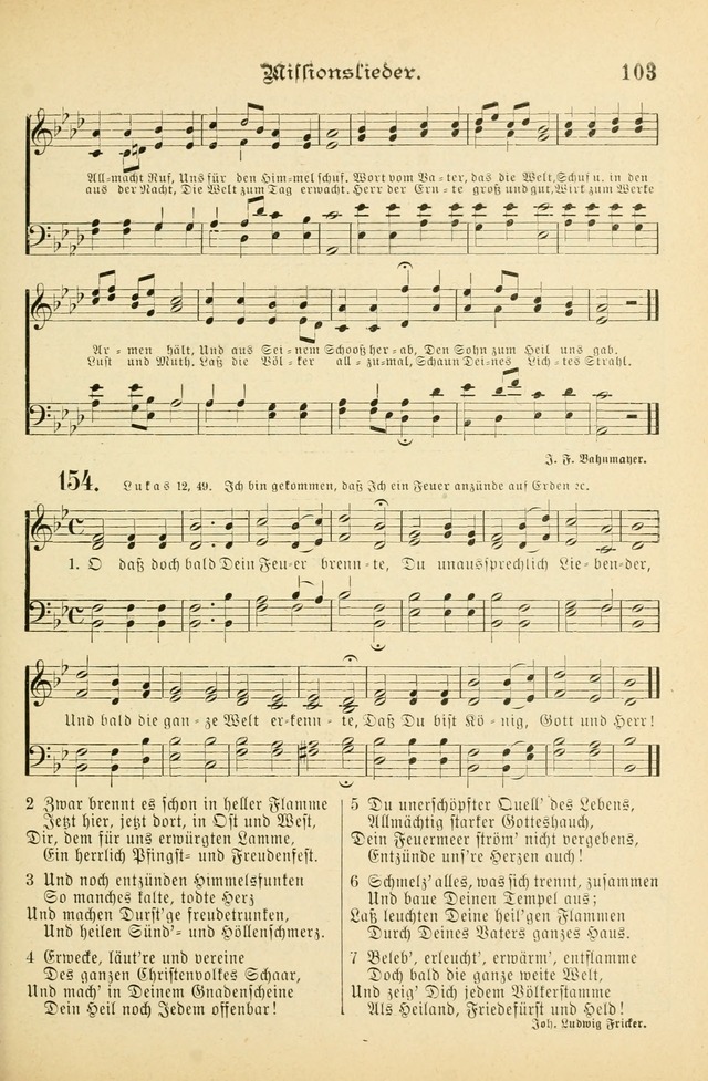 Gesangbuch mit Noten: herausgegeben von der Allgemeinen Conferenz der Mennoniten von Nord-Amerika (3rd. Aufl.) page 103