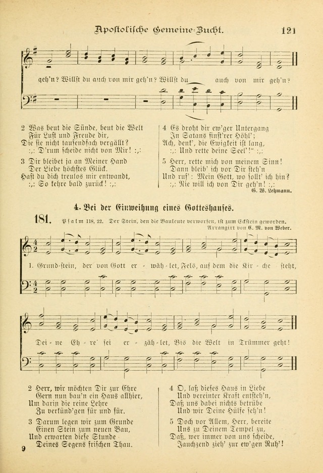 Gesangbuch mit Noten: herausgegeben von der Allgemeinen Conferenz der Mennoniten von Nord-Amerika (3rd. Aufl.) page 121