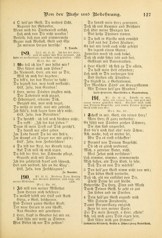 Gesangbuch mit Noten: herausgegeben von der Allgemeinen Conferenz der Mennoniten von Nord-Amerika (3rd. Aufl.) page 127
