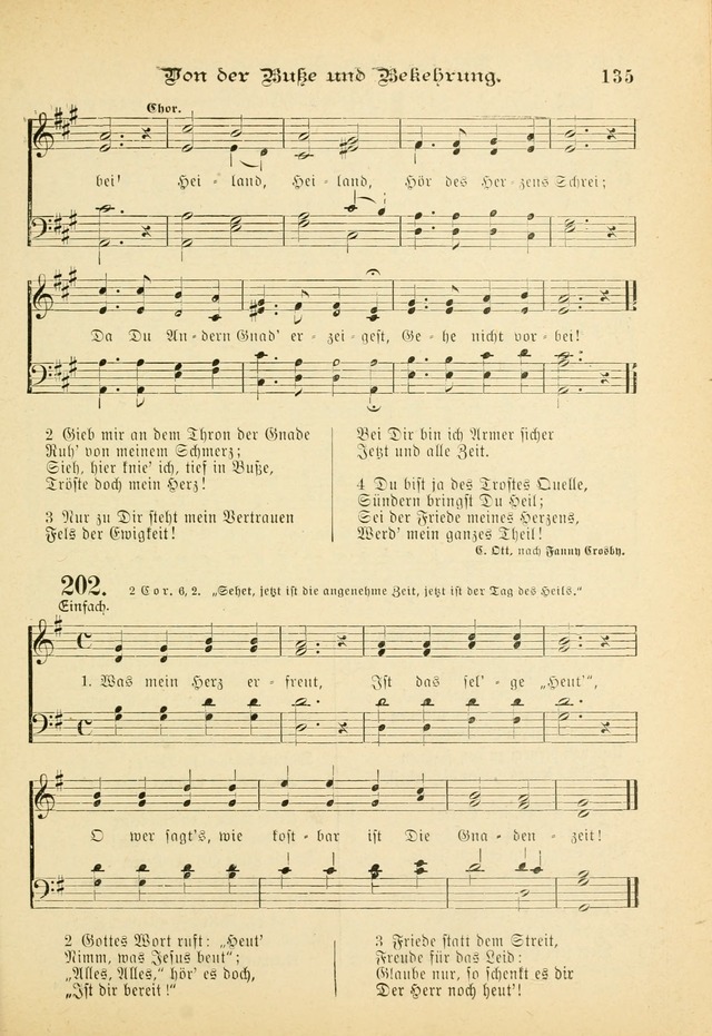 Gesangbuch mit Noten: herausgegeben von der Allgemeinen Conferenz der Mennoniten von Nord-Amerika (3rd. Aufl.) page 135