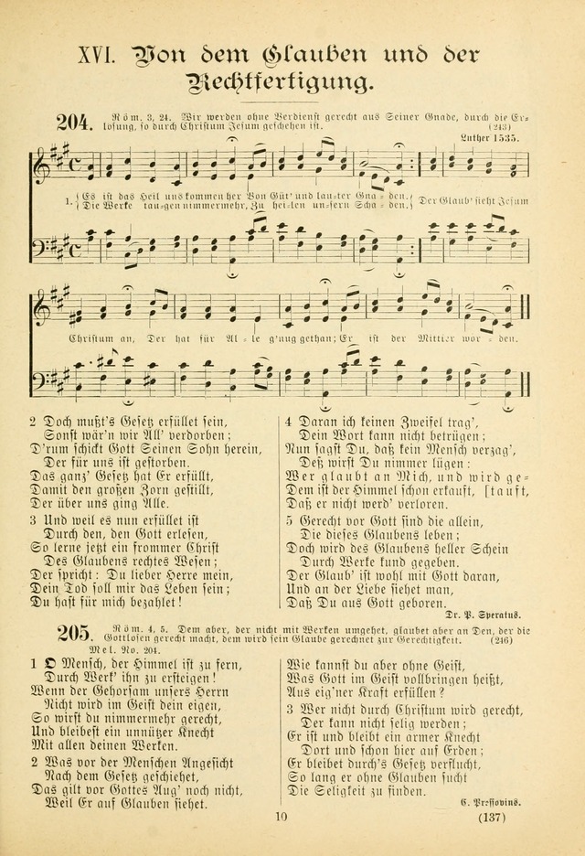 Gesangbuch mit Noten: herausgegeben von der Allgemeinen Conferenz der Mennoniten von Nord-Amerika (3rd. Aufl.) page 137