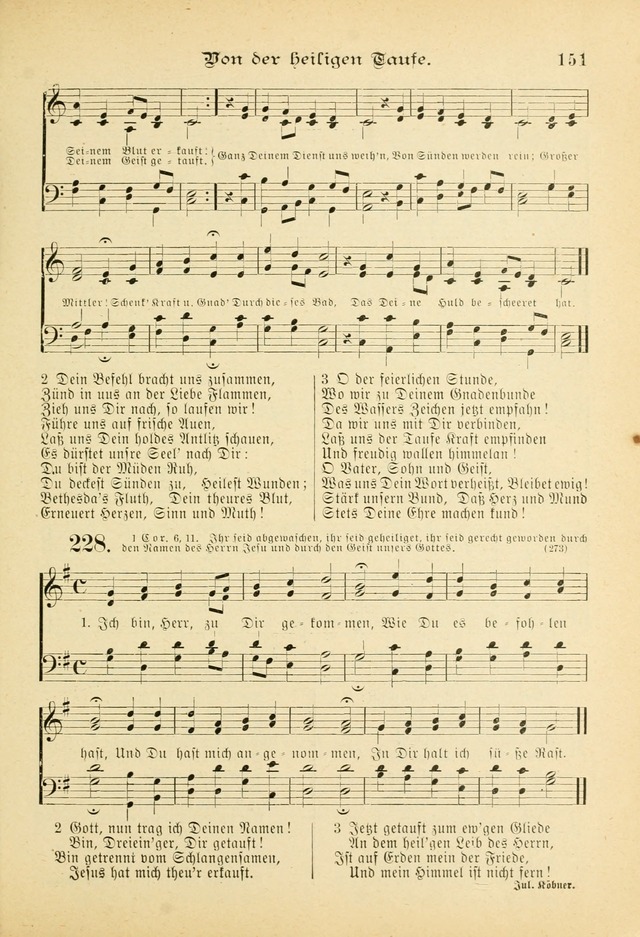 Gesangbuch mit Noten: herausgegeben von der Allgemeinen Conferenz der Mennoniten von Nord-Amerika (3rd. Aufl.) page 151
