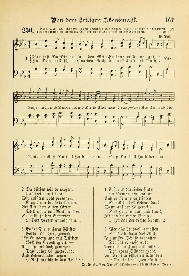 Gesangbuch mit Noten: herausgegeben von der Allgemeinen Conferenz der Mennoniten von Nord-Amerika (3rd. Aufl.) page 167
