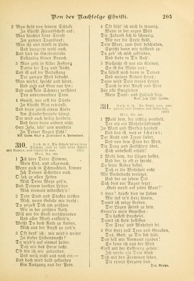 Gesangbuch mit Noten: herausgegeben von der Allgemeinen Conferenz der Mennoniten von Nord-Amerika (3rd. Aufl.) page 205