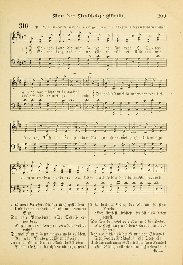 Gesangbuch mit Noten: herausgegeben von der Allgemeinen Conferenz der Mennoniten von Nord-Amerika (3rd. Aufl.) page 209