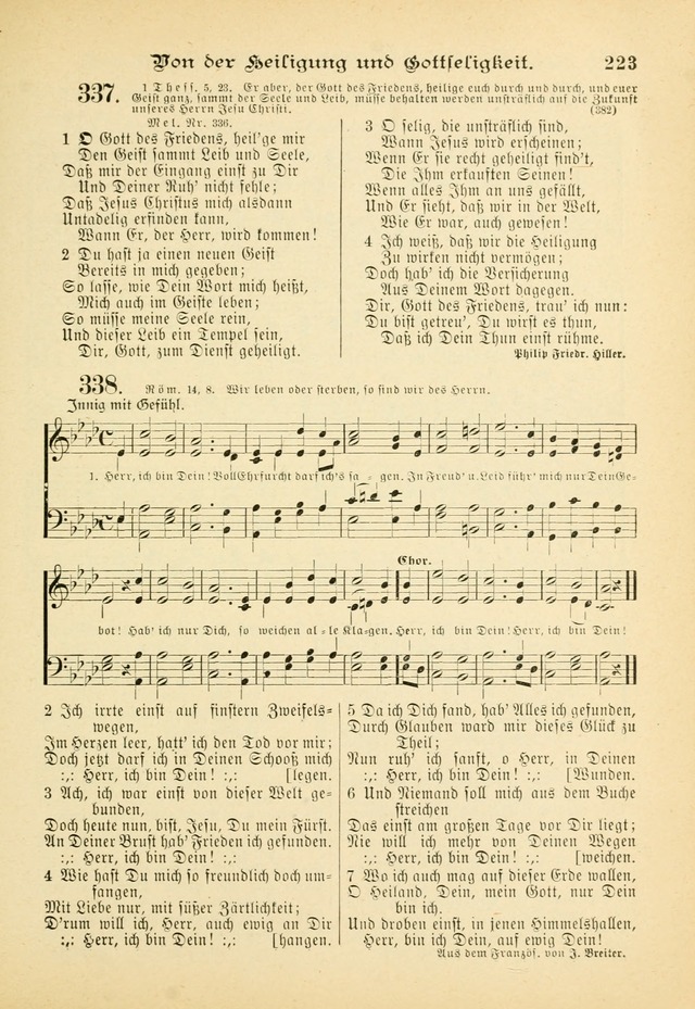 Gesangbuch mit Noten: herausgegeben von der Allgemeinen Conferenz der Mennoniten von Nord-Amerika (3rd. Aufl.) page 223