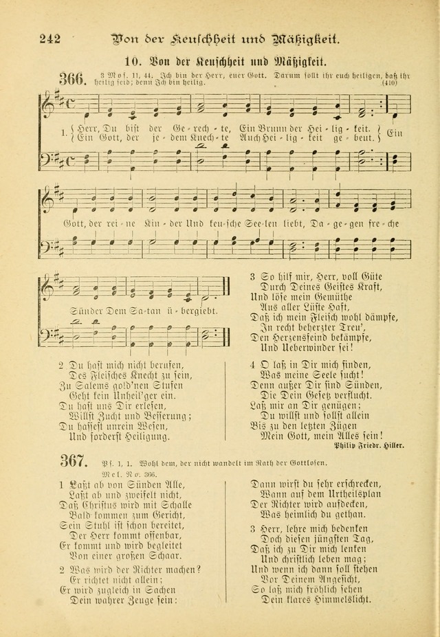 Gesangbuch mit Noten: herausgegeben von der Allgemeinen Conferenz der Mennoniten von Nord-Amerika (3rd. Aufl.) page 242