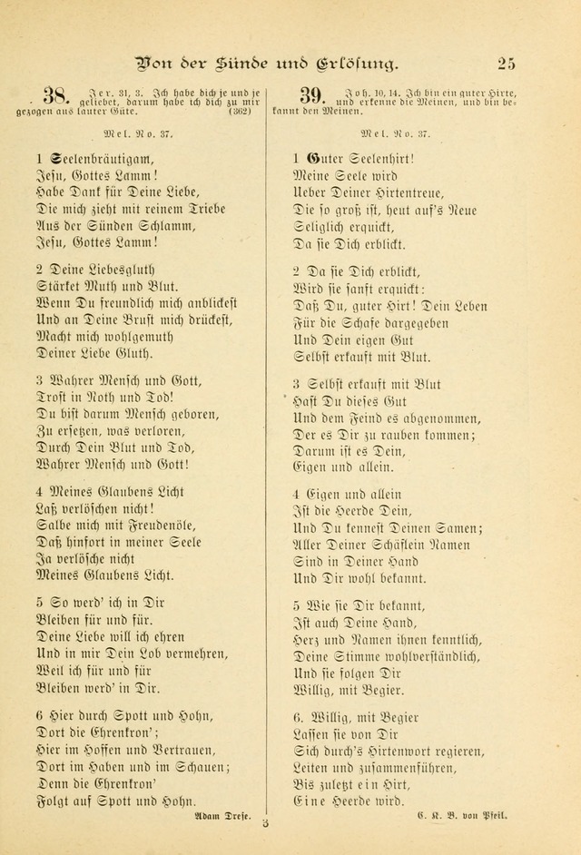 Gesangbuch mit Noten: herausgegeben von der Allgemeinen Conferenz der Mennoniten von Nord-Amerika (3rd. Aufl.) page 25