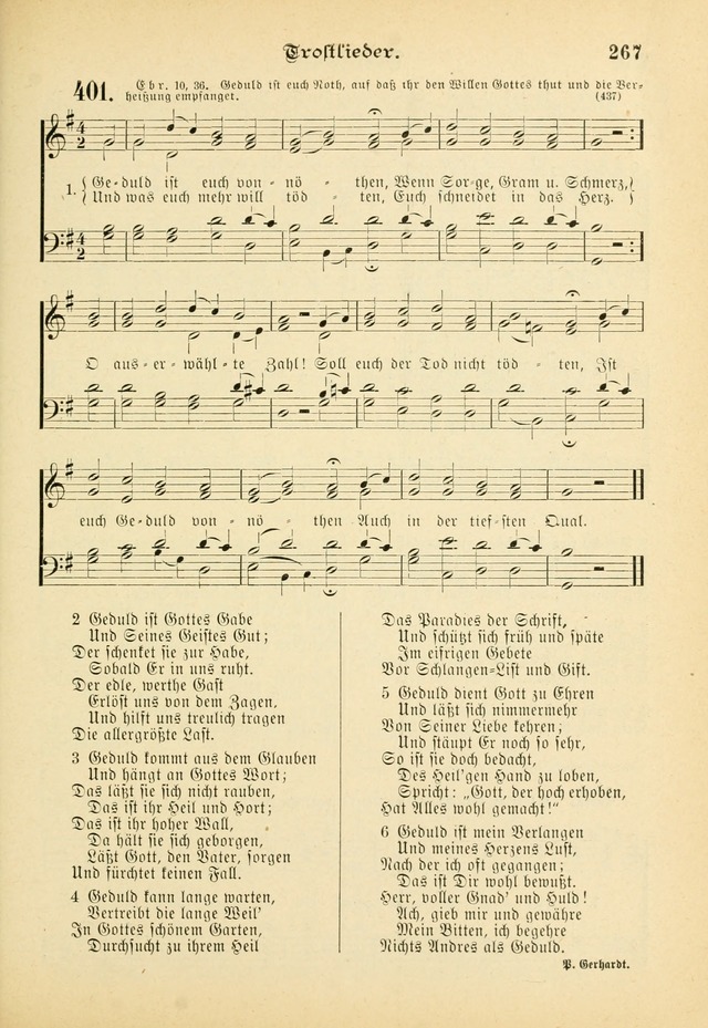 Gesangbuch mit Noten: herausgegeben von der Allgemeinen Conferenz der Mennoniten von Nord-Amerika (3rd. Aufl.) page 267
