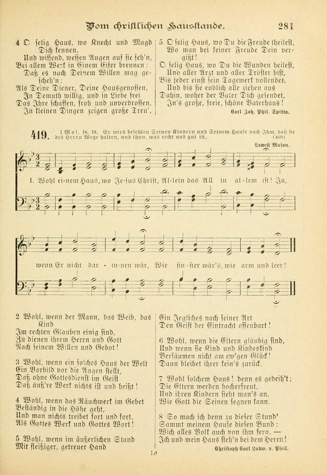 Gesangbuch mit Noten: herausgegeben von der Allgemeinen Conferenz der Mennoniten von Nord-Amerika (3rd. Aufl.) page 281