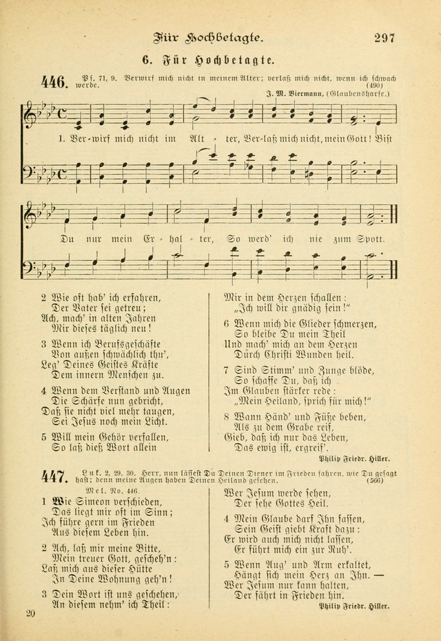 Gesangbuch mit Noten: herausgegeben von der Allgemeinen Conferenz der Mennoniten von Nord-Amerika (3rd. Aufl.) page 297
