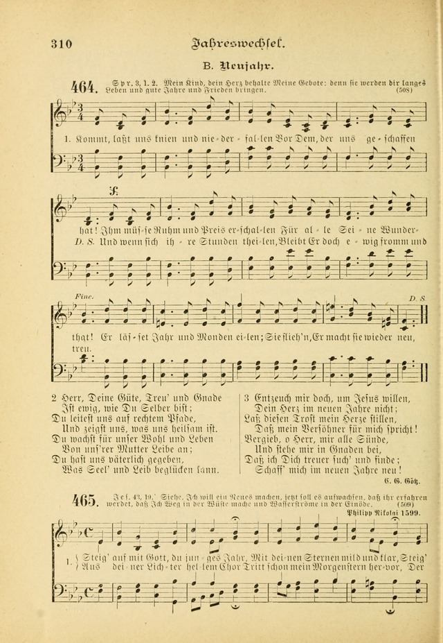 Gesangbuch mit Noten: herausgegeben von der Allgemeinen Conferenz der Mennoniten von Nord-Amerika (3rd. Aufl.) page 310