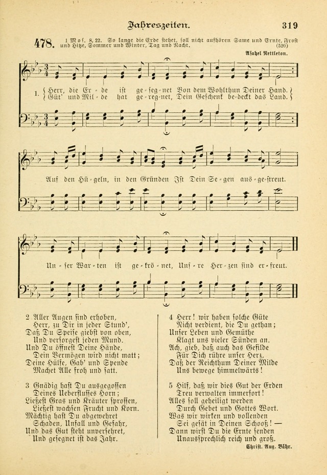 Gesangbuch mit Noten: herausgegeben von der Allgemeinen Conferenz der  Mennoniten von Nord-Amerika (3rd. Aufl.) 478. Herr, die Erde ist gesegnet |  Hymnary.org
