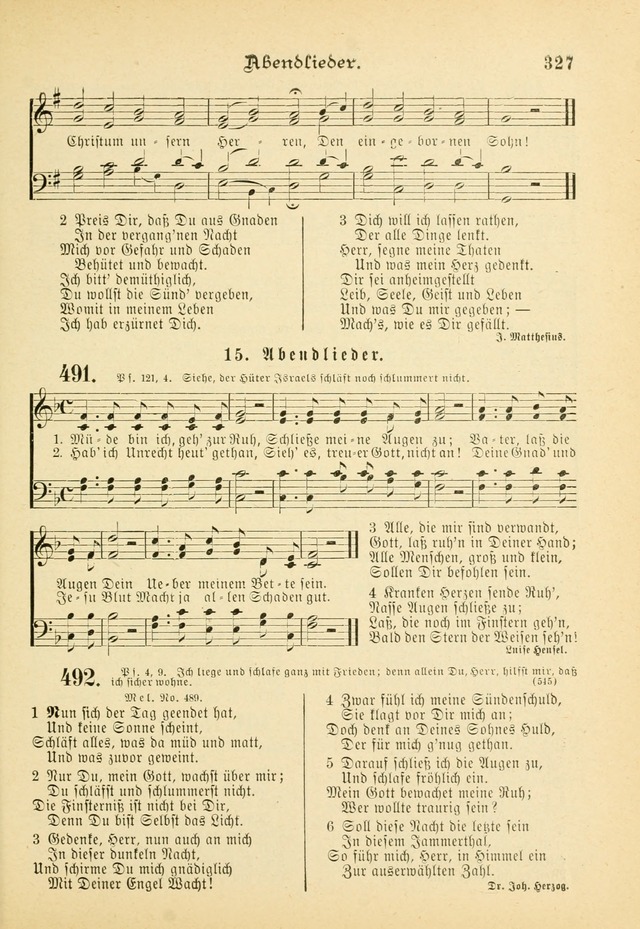 Gesangbuch mit Noten: herausgegeben von der Allgemeinen Conferenz der Mennoniten von Nord-Amerika (3rd. Aufl.) page 327