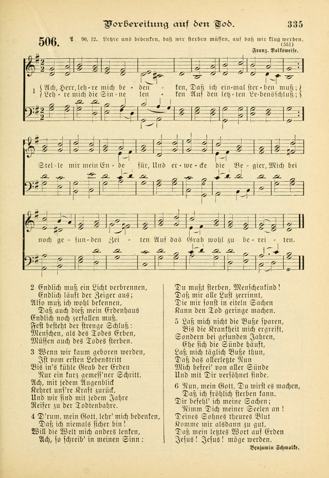 Gesangbuch mit Noten: herausgegeben von der Allgemeinen Conferenz der Mennoniten von Nord-Amerika (3rd. Aufl.) page 335