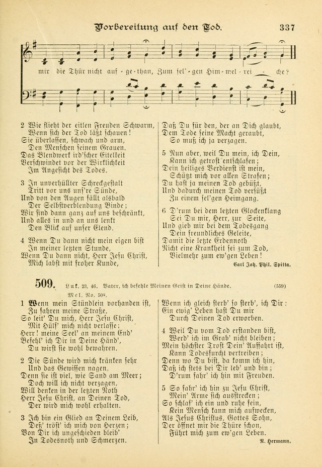 Gesangbuch mit Noten: herausgegeben von der Allgemeinen Conferenz der Mennoniten von Nord-Amerika (3rd. Aufl.) page 337