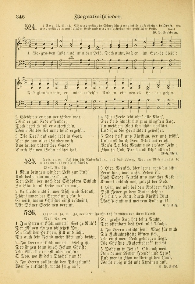 Gesangbuch mit Noten: herausgegeben von der Allgemeinen Conferenz der Mennoniten von Nord-Amerika (3rd. Aufl.) page 346