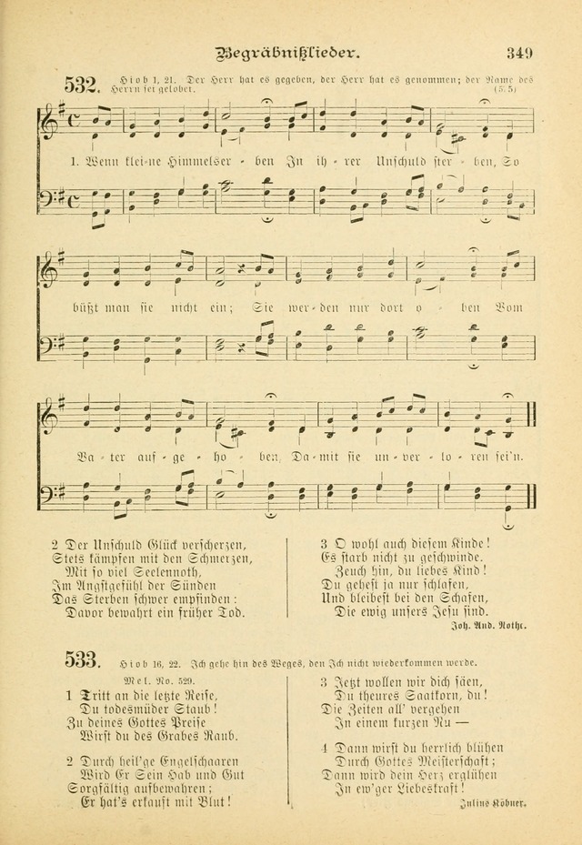 Gesangbuch mit Noten: herausgegeben von der Allgemeinen Conferenz der Mennoniten von Nord-Amerika (3rd. Aufl.) page 349