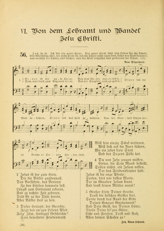 Gesangbuch mit Noten: herausgegeben von der Allgemeinen Conferenz der Mennoniten von Nord-Amerika (3rd. Aufl.) page 36