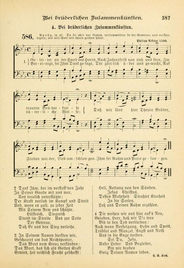 Gesangbuch mit Noten: herausgegeben von der Allgemeinen Conferenz der Mennoniten von Nord-Amerika (3rd. Aufl.) page 387