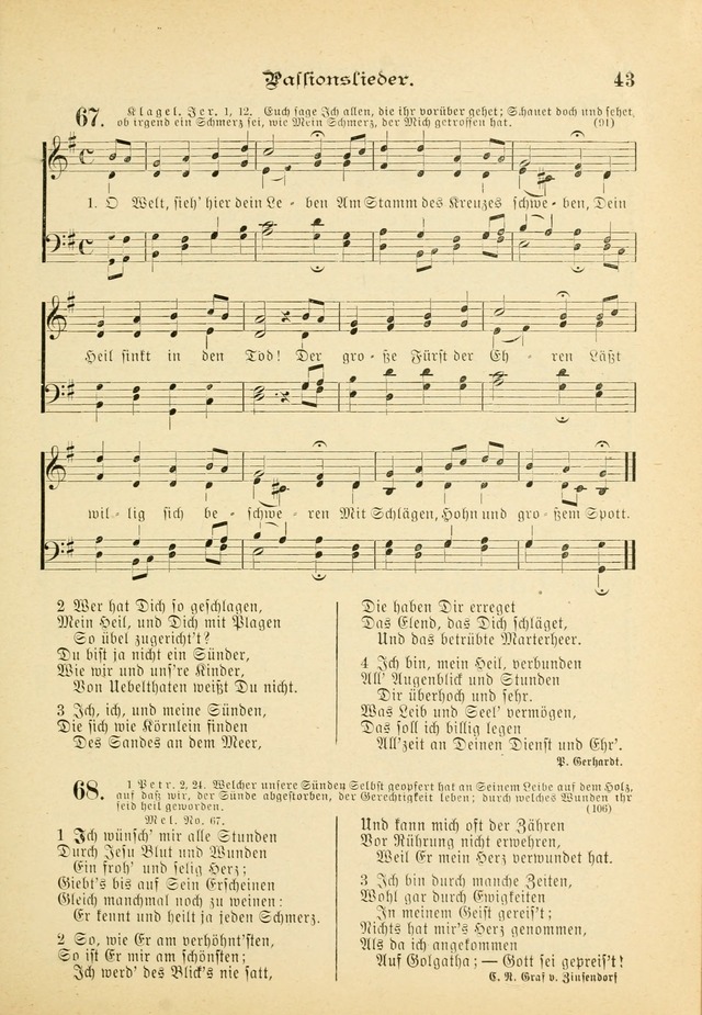 Gesangbuch mit Noten: herausgegeben von der Allgemeinen Conferenz der  Mennoniten von Nord-Amerika (3rd. Aufl.) page 43 | Hymnary.org