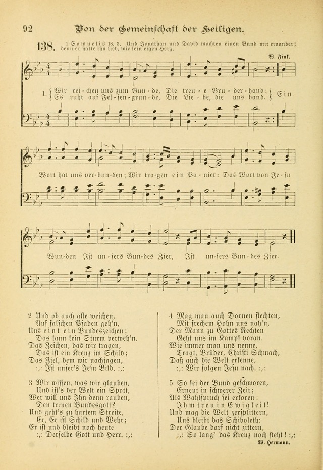 Gesangbuch mit Noten: herausgegeben von der Allgemeinen Conferenz der Mennoniten von Nord-Amerika (3rd. Aufl.) page 92