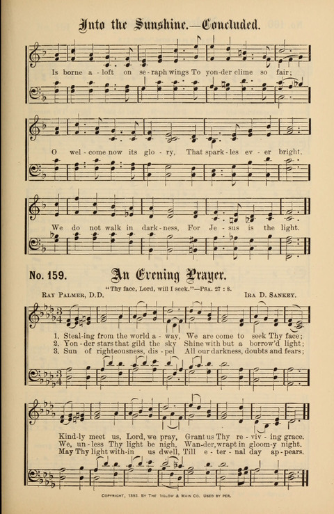 Gospel Melodies New and Old: For use in the Universalist Church page 143
