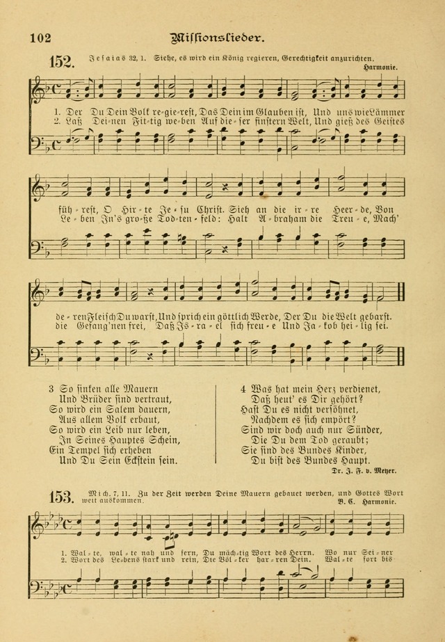 Gesangbuch mit Noten: herausgegeben von der Allgemeinen Conferenz der Mennoniten von Nord-Amerika page 102