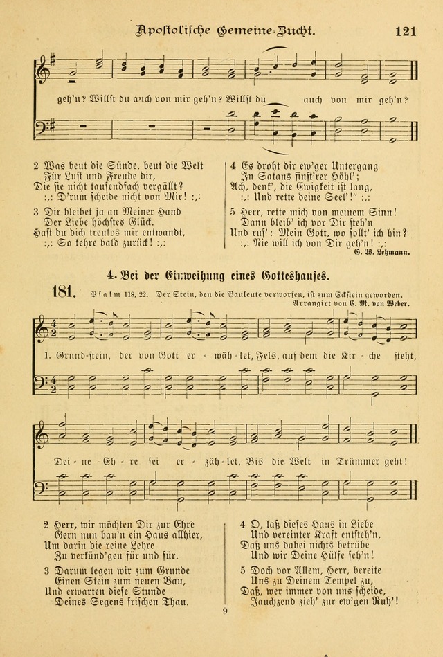 Gesangbuch mit Noten: herausgegeben von der Allgemeinen Conferenz der Mennoniten von Nord-Amerika page 121