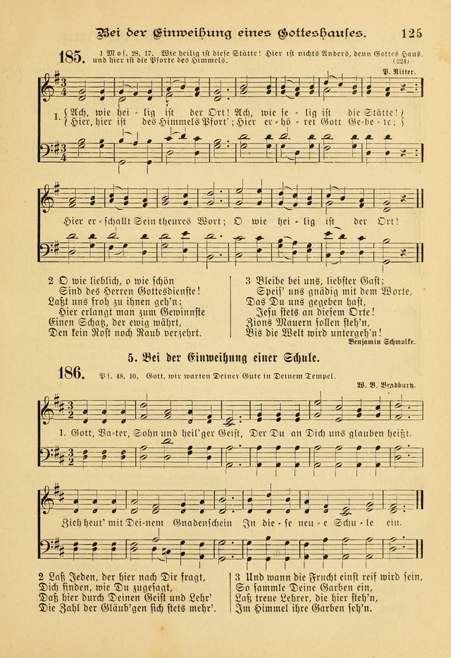 Gesangbuch mit Noten: herausgegeben von der Allgemeinen Conferenz der Mennoniten von Nord-Amerika page 125