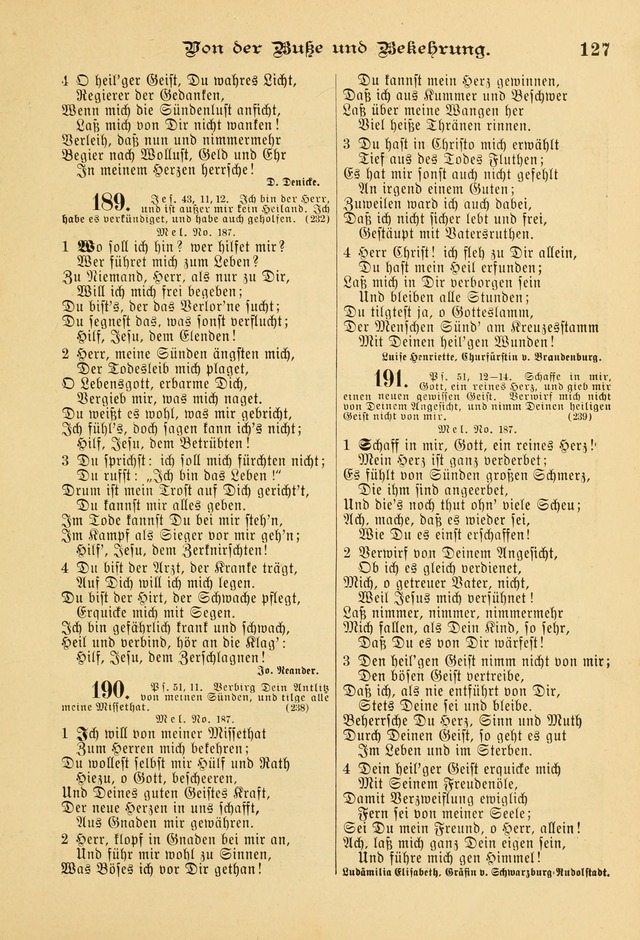 Gesangbuch mit Noten: herausgegeben von der Allgemeinen Conferenz der Mennoniten von Nord-Amerika page 127