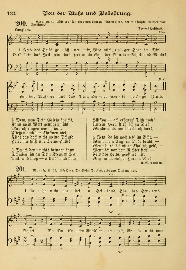 Gesangbuch mit Noten: herausgegeben von der Allgemeinen Conferenz der Mennoniten von Nord-Amerika page 134