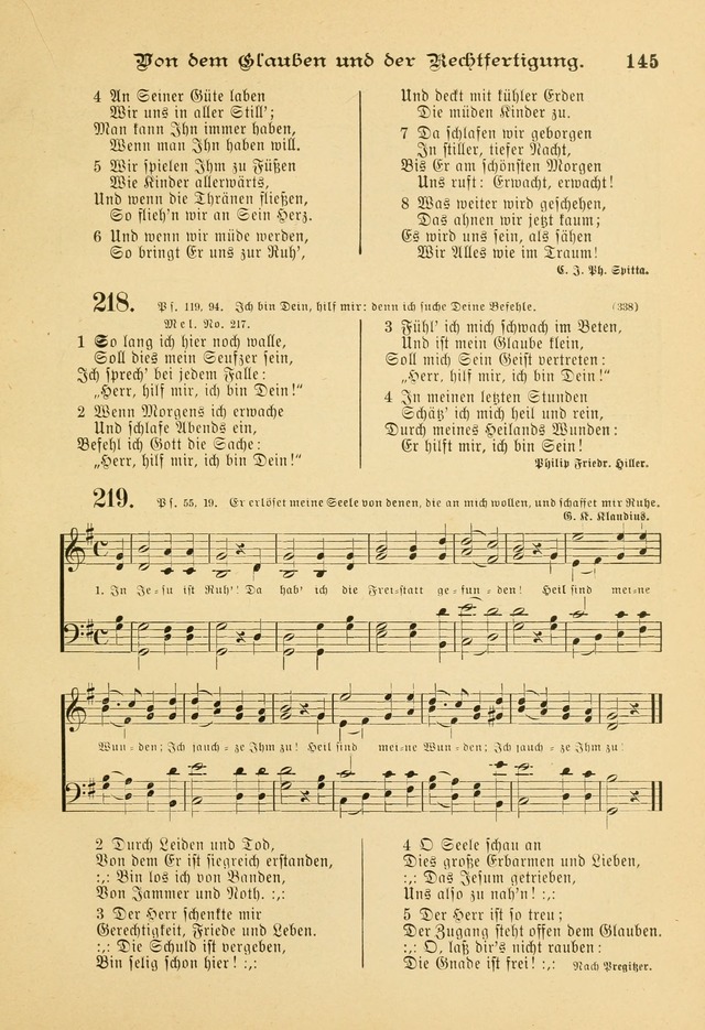 Gesangbuch mit Noten: herausgegeben von der Allgemeinen Conferenz der Mennoniten von Nord-Amerika page 145