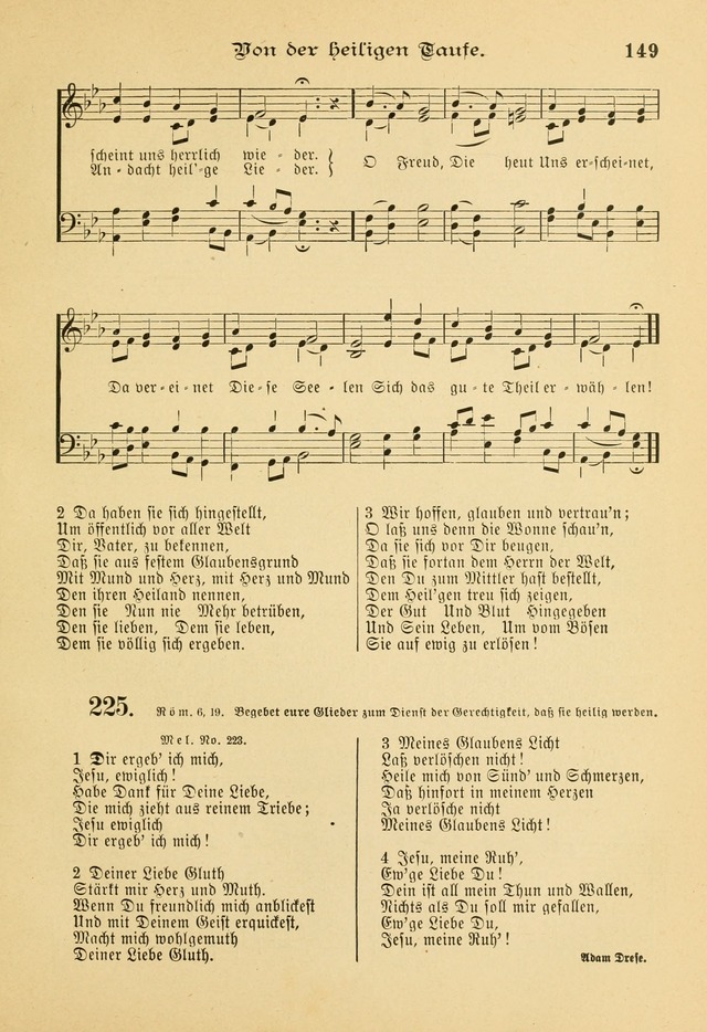Gesangbuch mit Noten: herausgegeben von der Allgemeinen Conferenz der Mennoniten von Nord-Amerika page 149