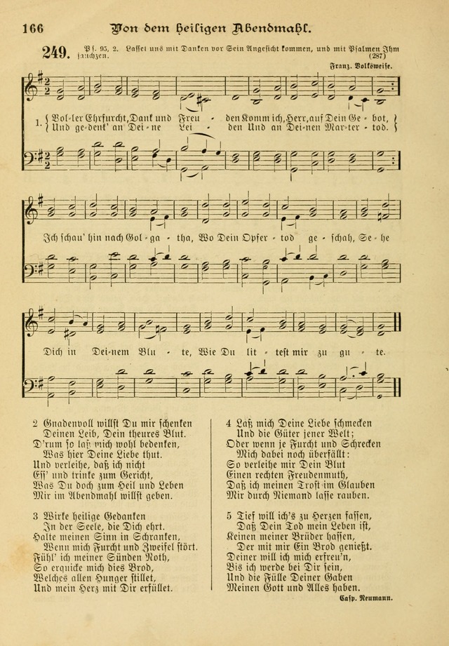 Gesangbuch mit Noten: herausgegeben von der Allgemeinen Conferenz der Mennoniten von Nord-Amerika page 166