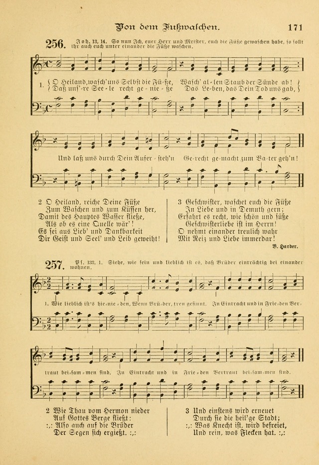 Gesangbuch mit Noten: herausgegeben von der Allgemeinen Conferenz der Mennoniten von Nord-Amerika page 171