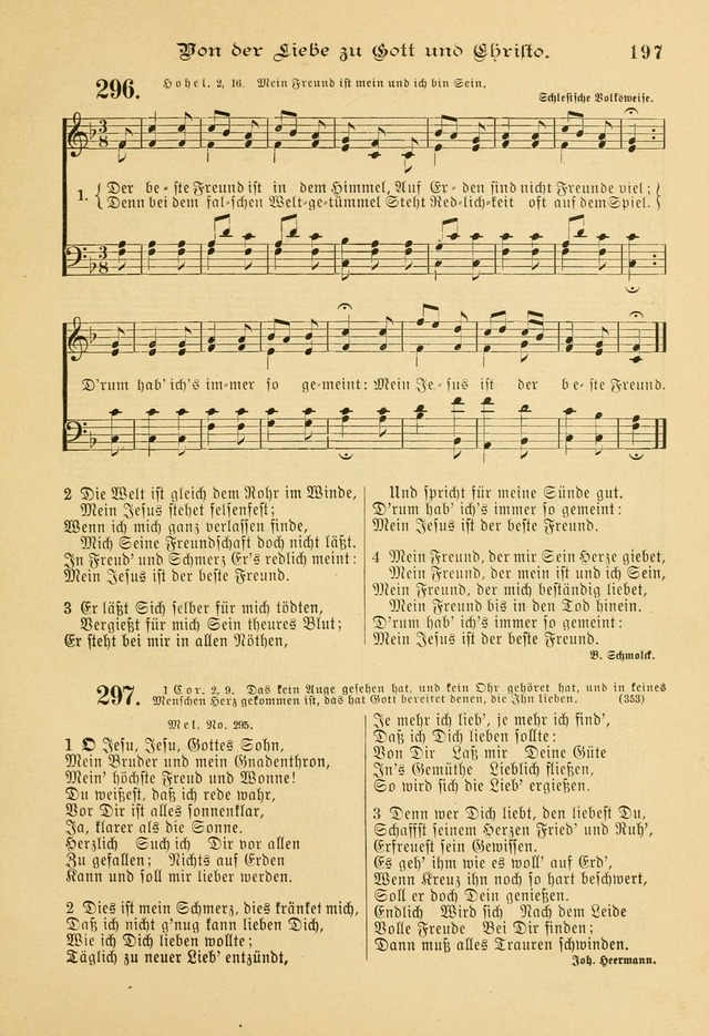 Gesangbuch mit Noten: herausgegeben von der Allgemeinen Conferenz der Mennoniten von Nord-Amerika page 197
