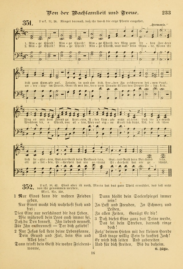 Gesangbuch mit Noten: herausgegeben von der Allgemeinen Conferenz der Mennoniten von Nord-Amerika page 233