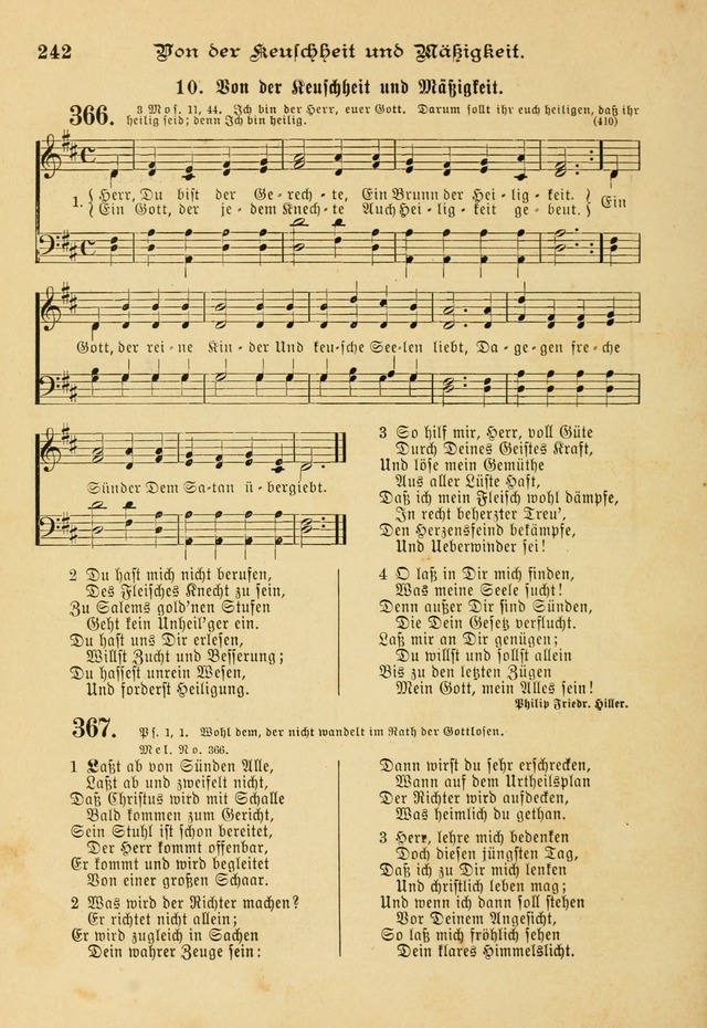 Gesangbuch mit Noten: herausgegeben von der Allgemeinen Conferenz der Mennoniten von Nord-Amerika page 242