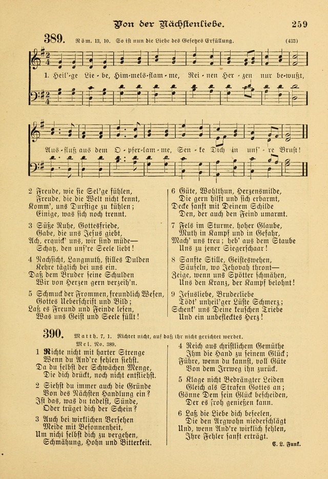 Gesangbuch mit Noten: herausgegeben von der Allgemeinen Conferenz der Mennoniten von Nord-Amerika page 259