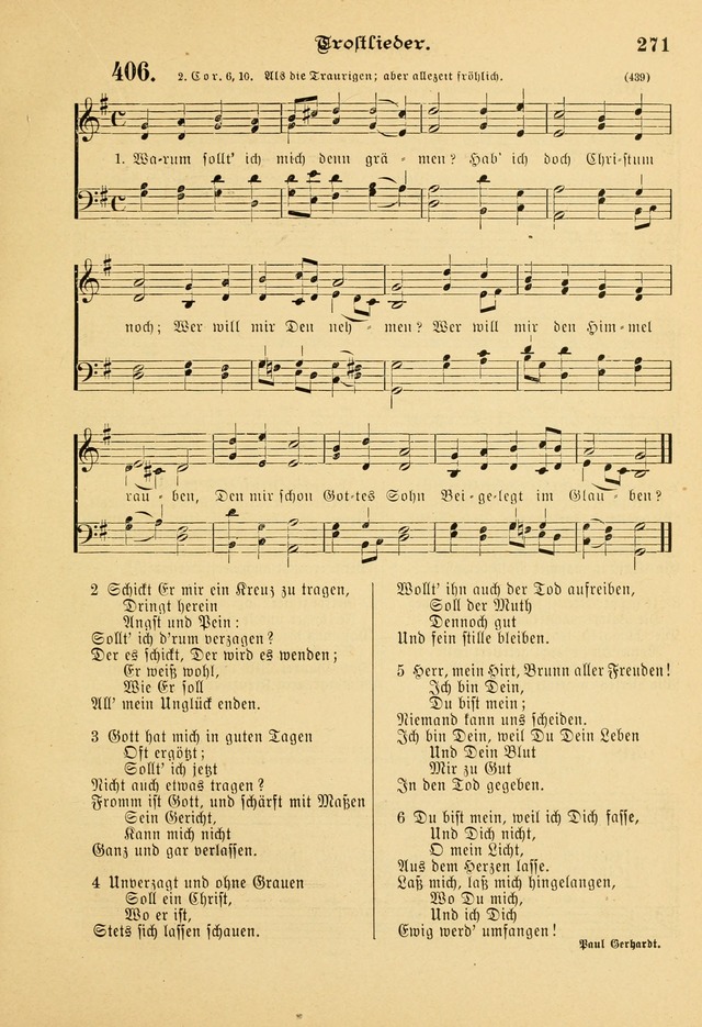 Gesangbuch mit Noten: herausgegeben von der Allgemeinen Conferenz der Mennoniten von Nord-Amerika page 271