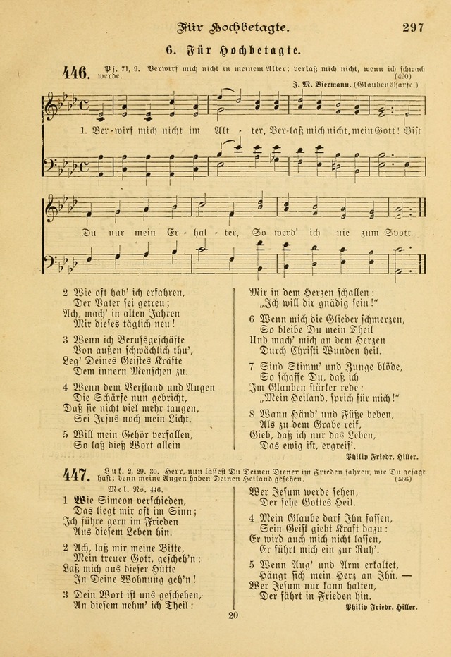 Gesangbuch mit Noten: herausgegeben von der Allgemeinen Conferenz der Mennoniten von Nord-Amerika page 297