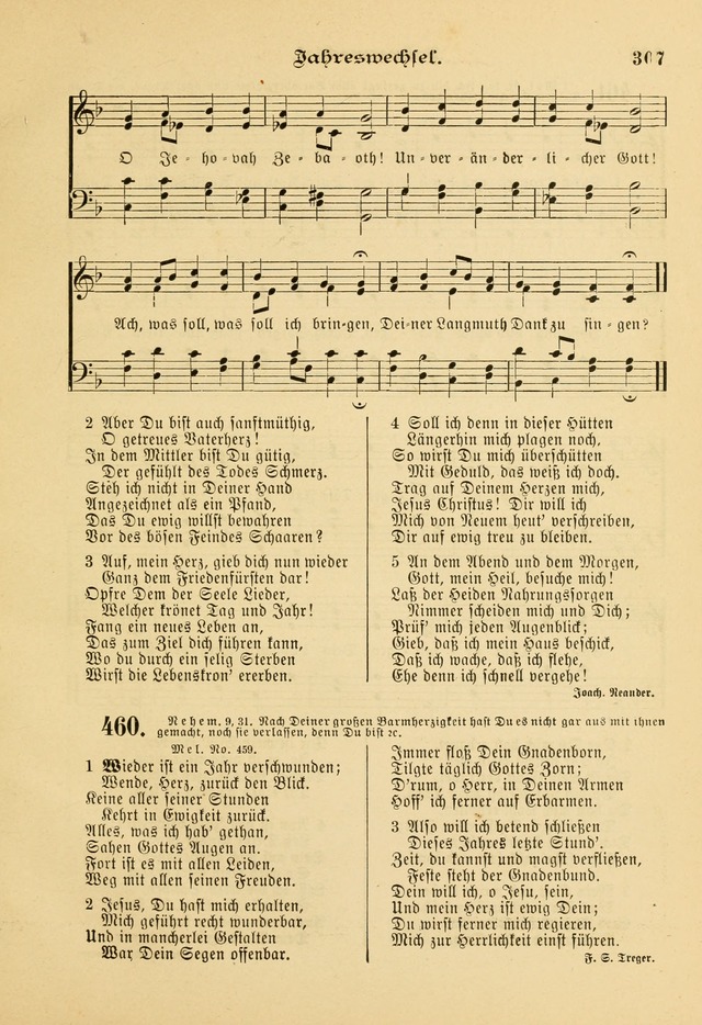 Gesangbuch mit Noten: herausgegeben von der Allgemeinen Conferenz der Mennoniten von Nord-Amerika page 307