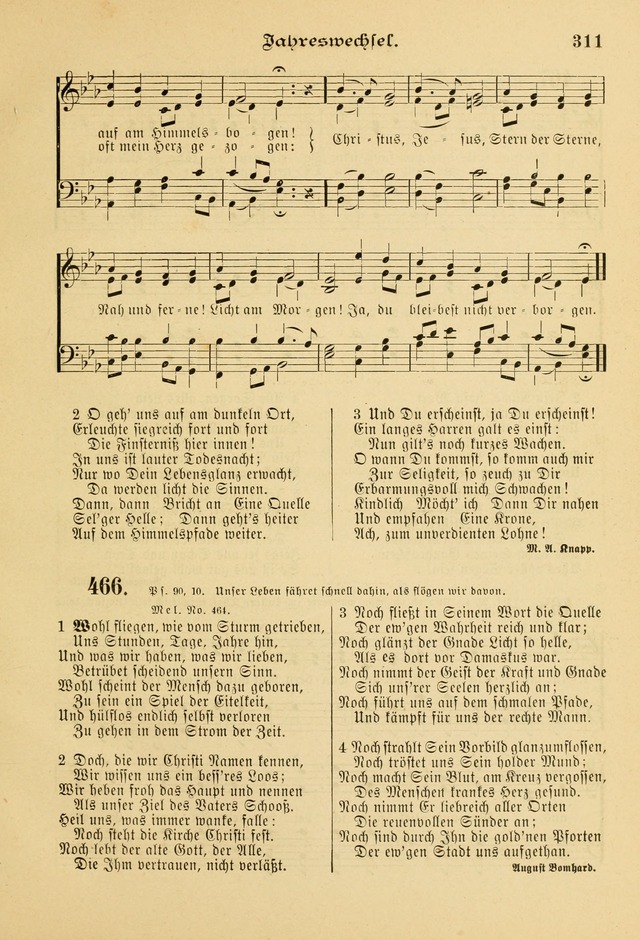 Gesangbuch mit Noten: herausgegeben von der Allgemeinen Conferenz der Mennoniten von Nord-Amerika page 311